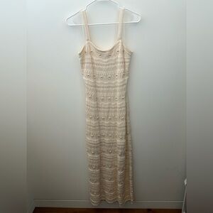 La Ligne Janice Dress - Crochet Beaded Midi Dress